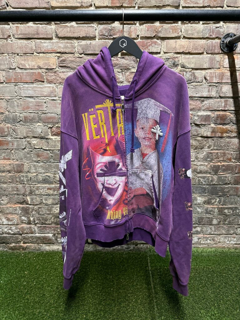 Vertebrae Muse Purple Zip Up Hoodie sz. XL