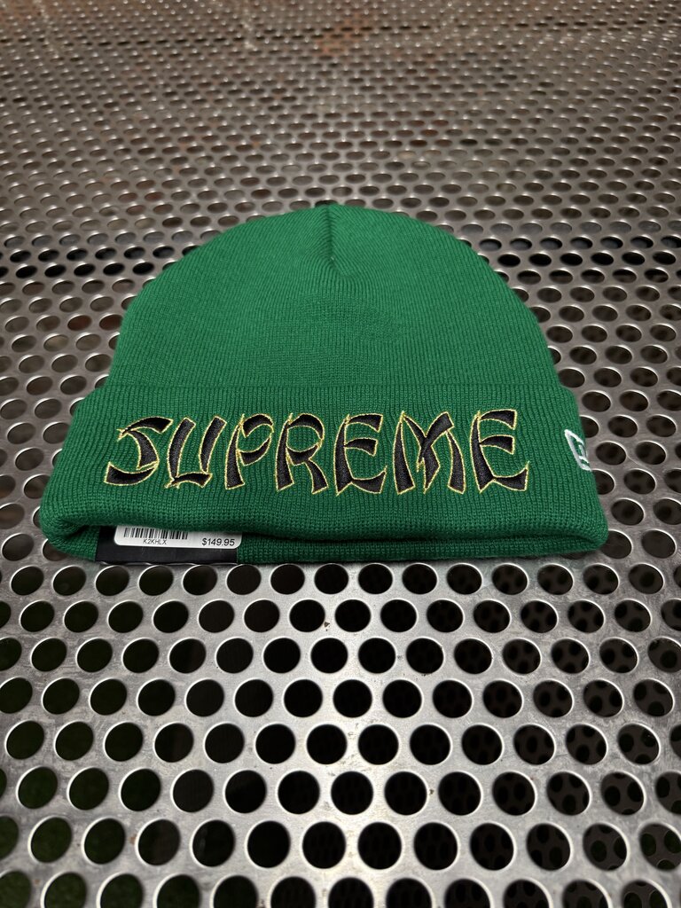 New Era X Supreme Beanie Green