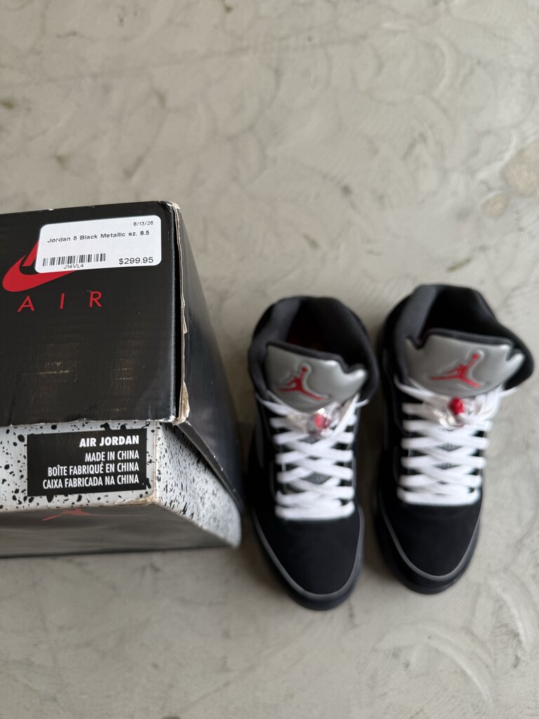 Jordan 5 Black Metallics sz. 9