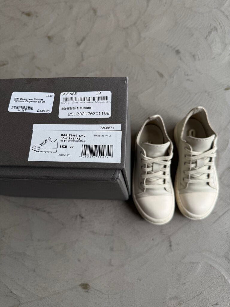 Rick Owen Low Mainline Ramones Dinge/Milk sz. 30