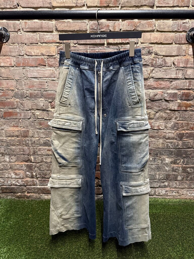 Rick Owens SS23 Drkshdw Cargo Belas Jeans Blue sz. S
