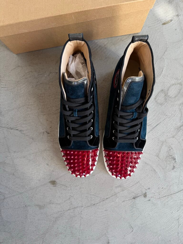 Christian Louboutin Velvet Burgundy Blue sz. 45