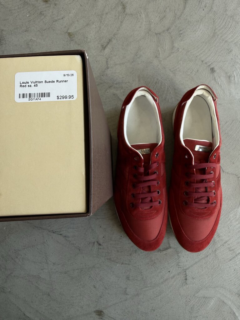 Louis Vuitton Suede Runner Red sz. 45