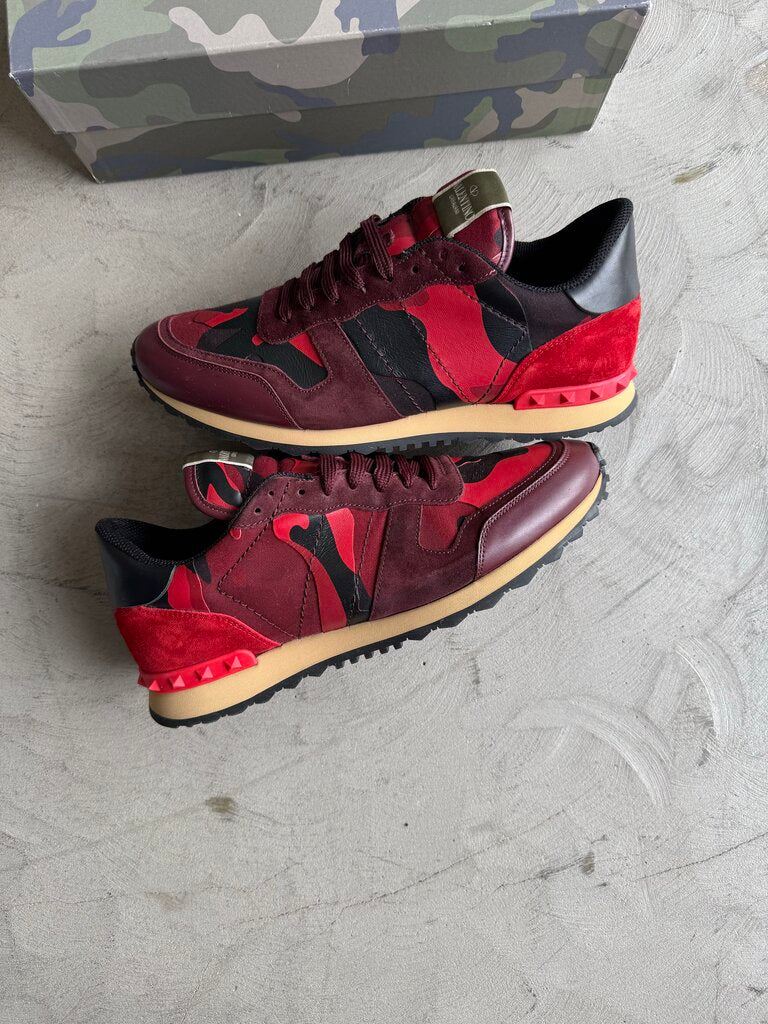 Valentino Garavani Camouflage Rockrunner Red Sneaker sz. 45