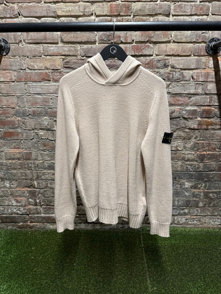 Stone Island Lambswool Knit Pullover Hoodie sz,. M