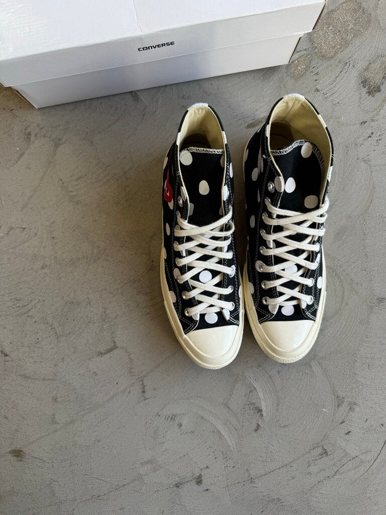 Comme des Garcon PLAY x Converse Chuk 70 Hi Poka Dot sz. 9