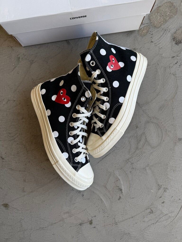 Comme des Garcon PLAY x Converse Chuk 70 Hi Poka Dot sz. 9