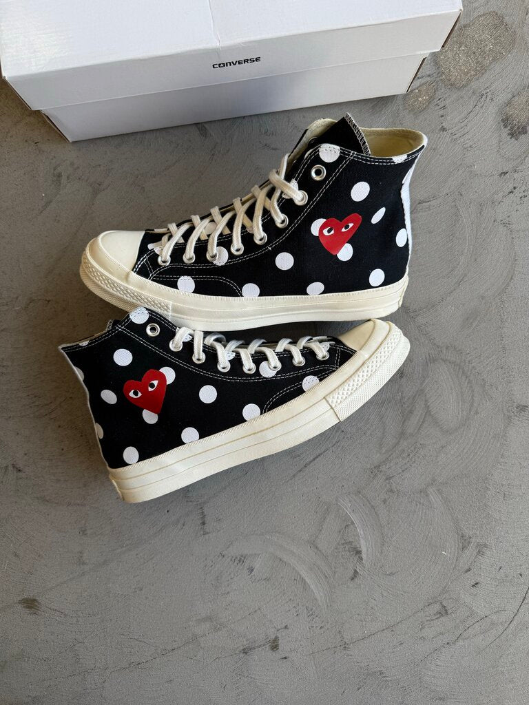 Comme des Garcon PLAY x Converse Chuk 70 Hi Poka Dot sz. 9