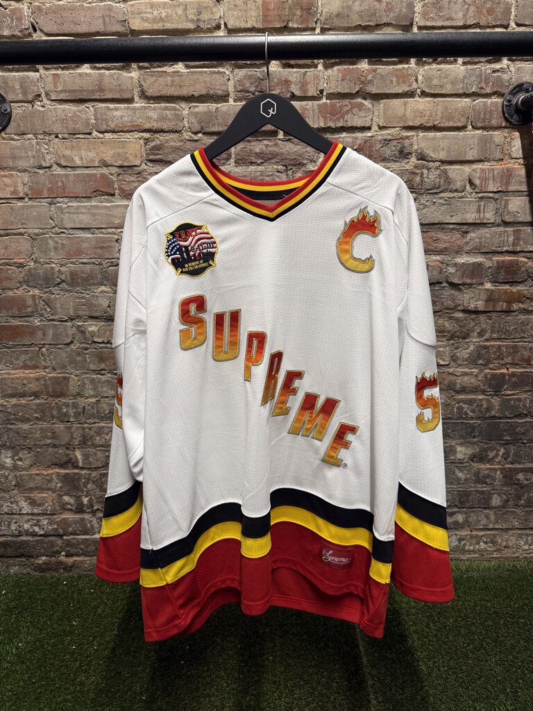 Supreme FDNY Hockey Jersey White XXL