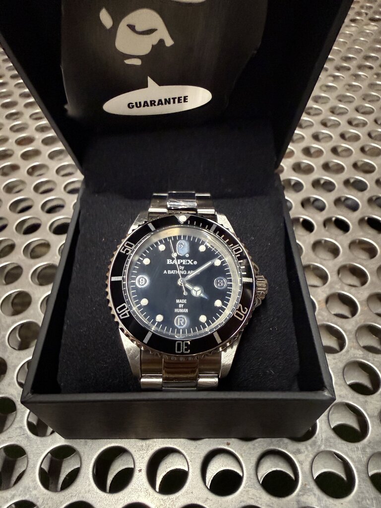 A Bathing Ape 1 Bapex Black Stainless Steel