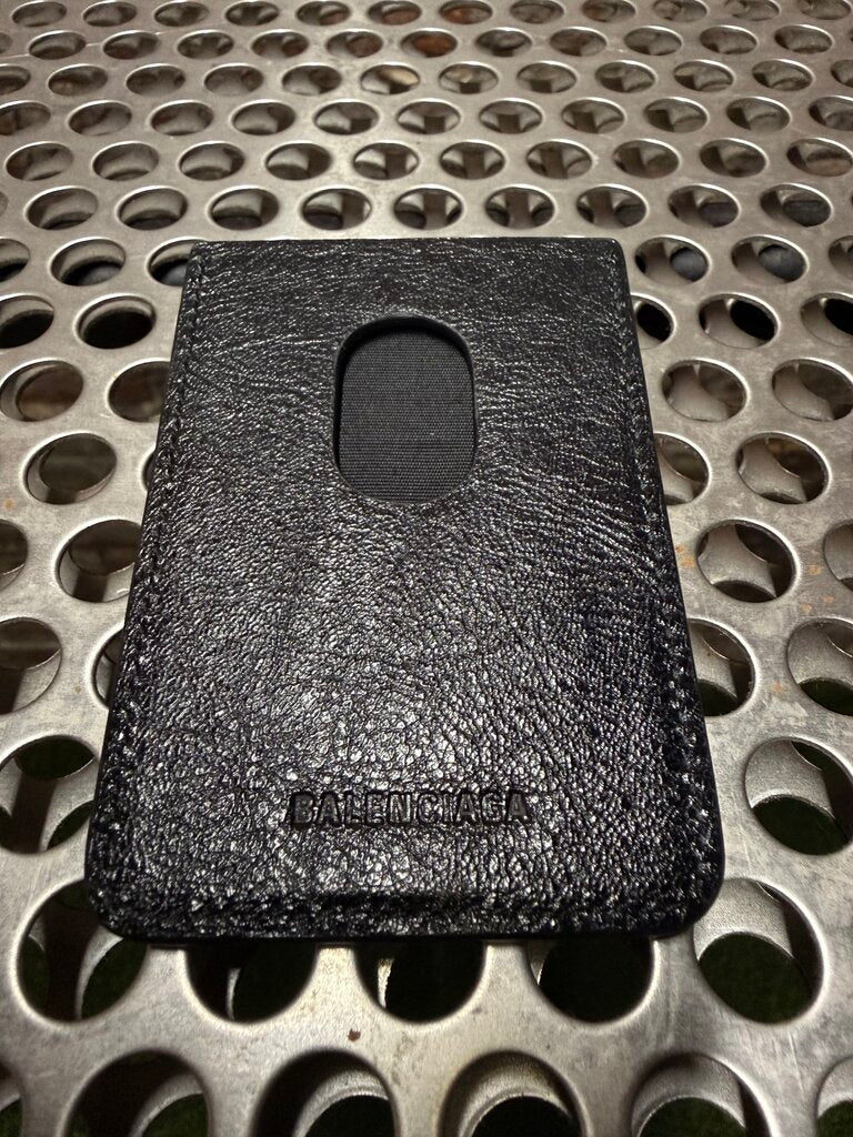 Balenciaga L City Magnetic Card Holder Blk