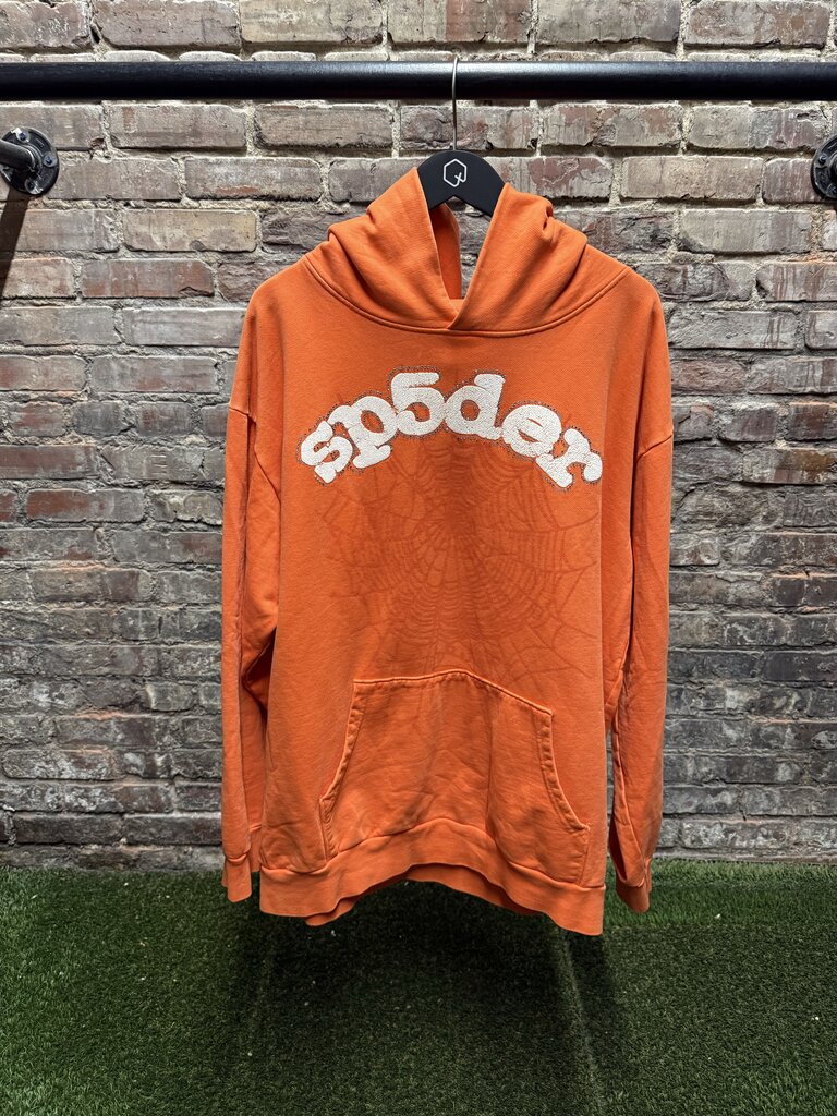 Sp5der Legacy Web Orange Hoodie sz. XL