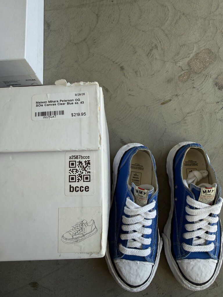 Maison Mihara Peterson OG SOle Canvas Clear Blue sz. 43