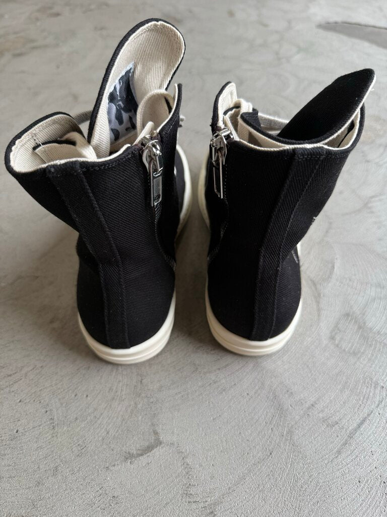Rick Owens BLK Canvas DRKSHDW High Top Sz 40
