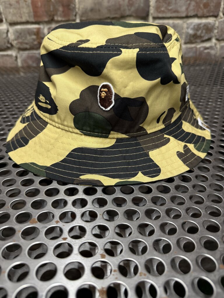 Bape New Era Yellow Camo Bucket Hat