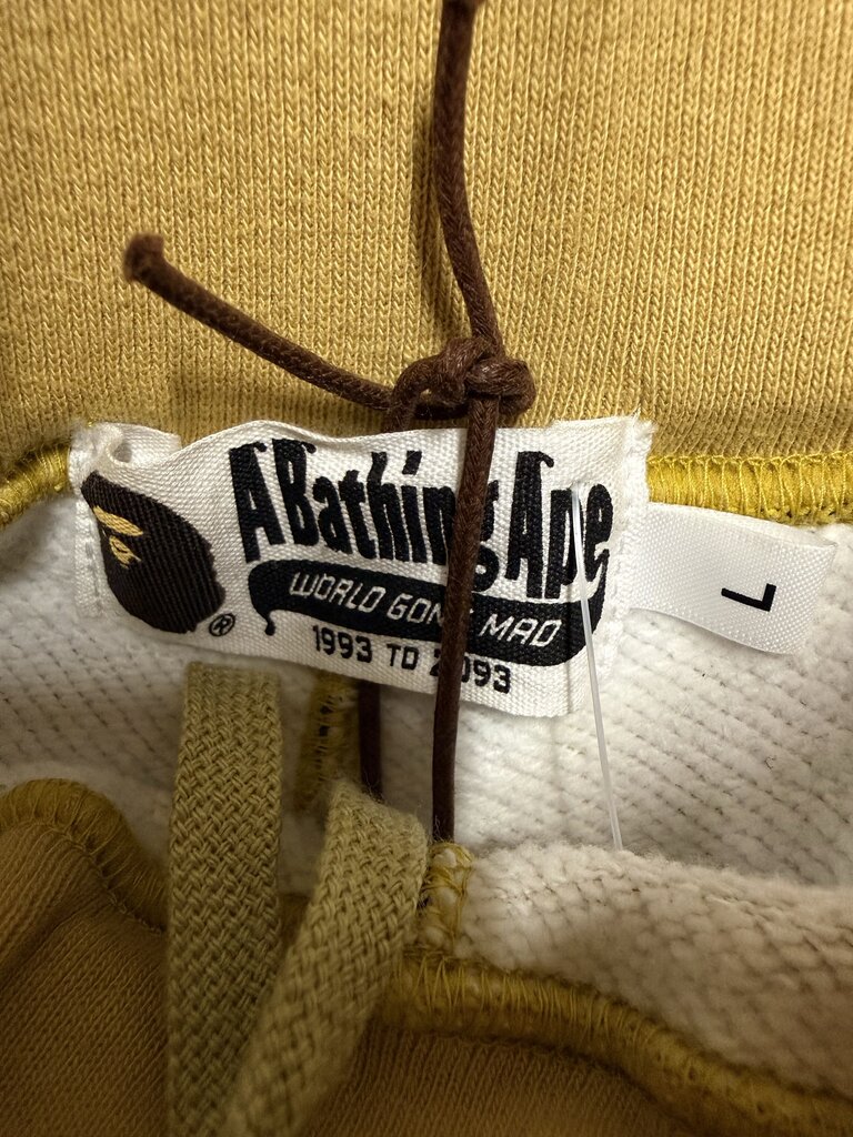 Bape Psyche Yellow Camo SweatPants L