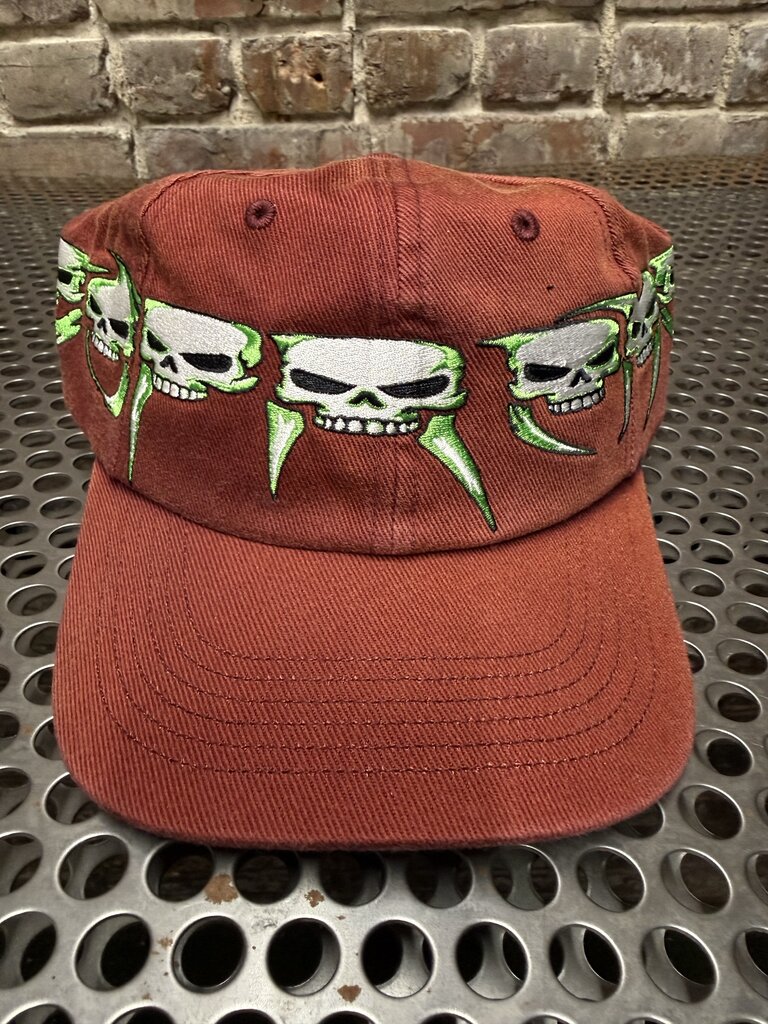 Supreme Skulls Spellout 6 Panel Hat Red