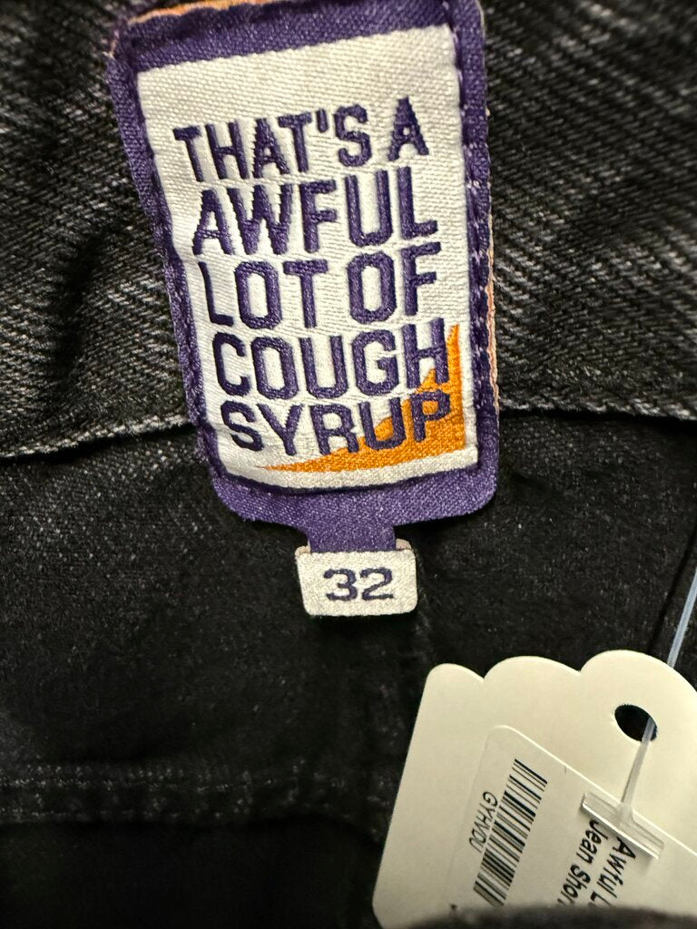 Awful Lot Of Cough Syrup Jean Shorts 32
