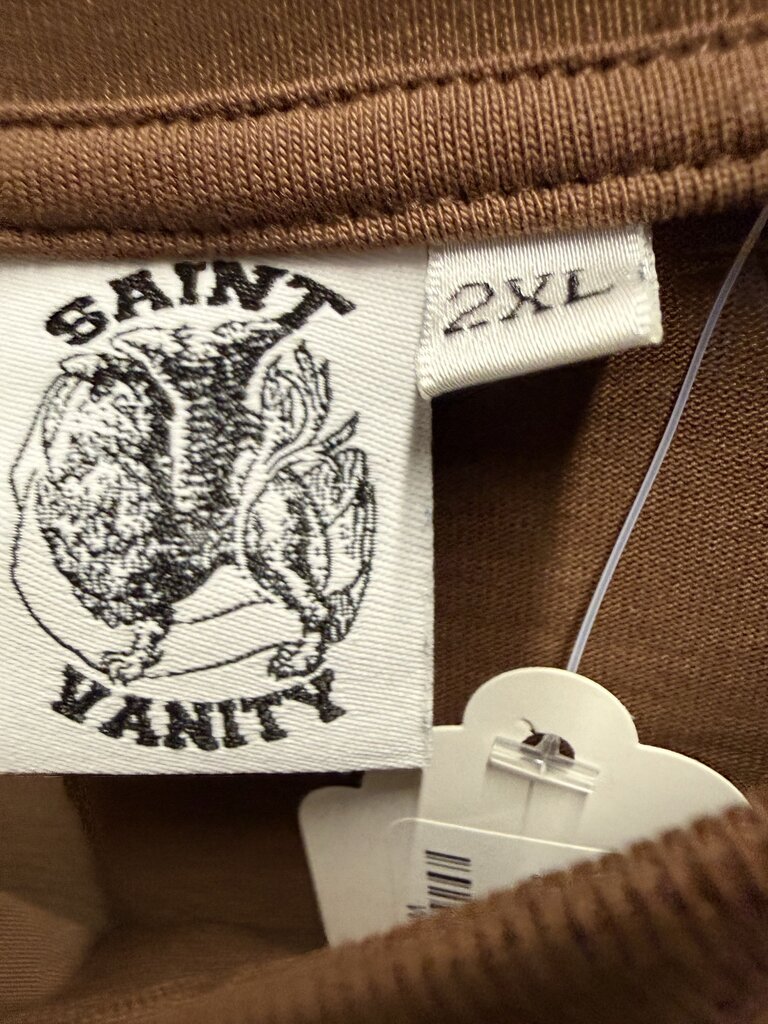 Saint Vanity SV Logo Tee Brown XXL