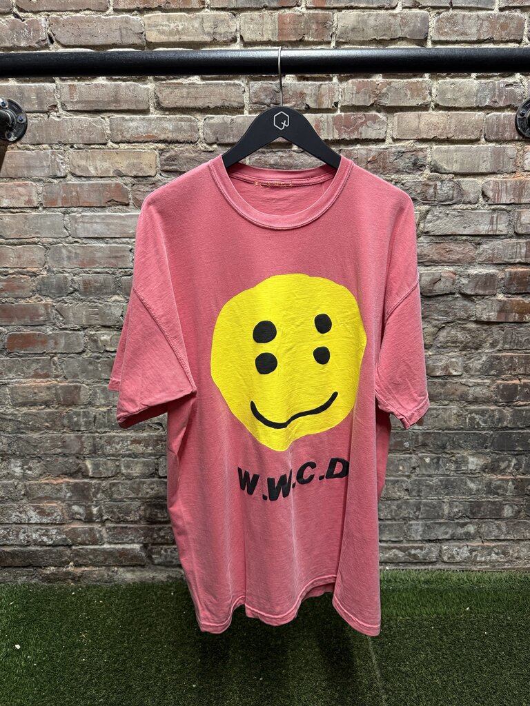 Cactus Plant Flea Market W.W.C.D. Smiley Tee Pink XL