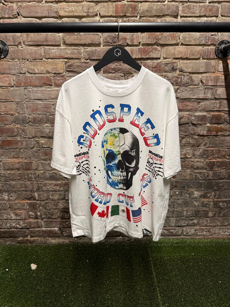 Godspeed Planet Futbol White Tee sz. L