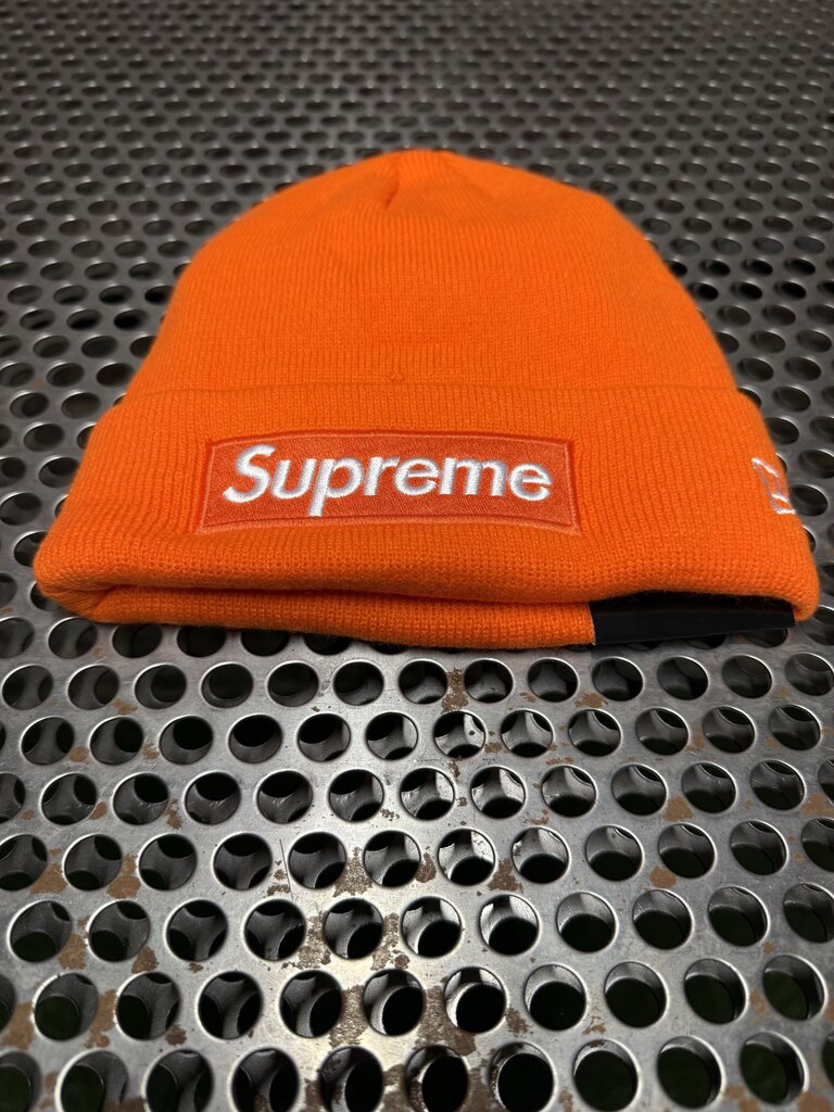 Supreme New Era Box Logo Beanie Orange
