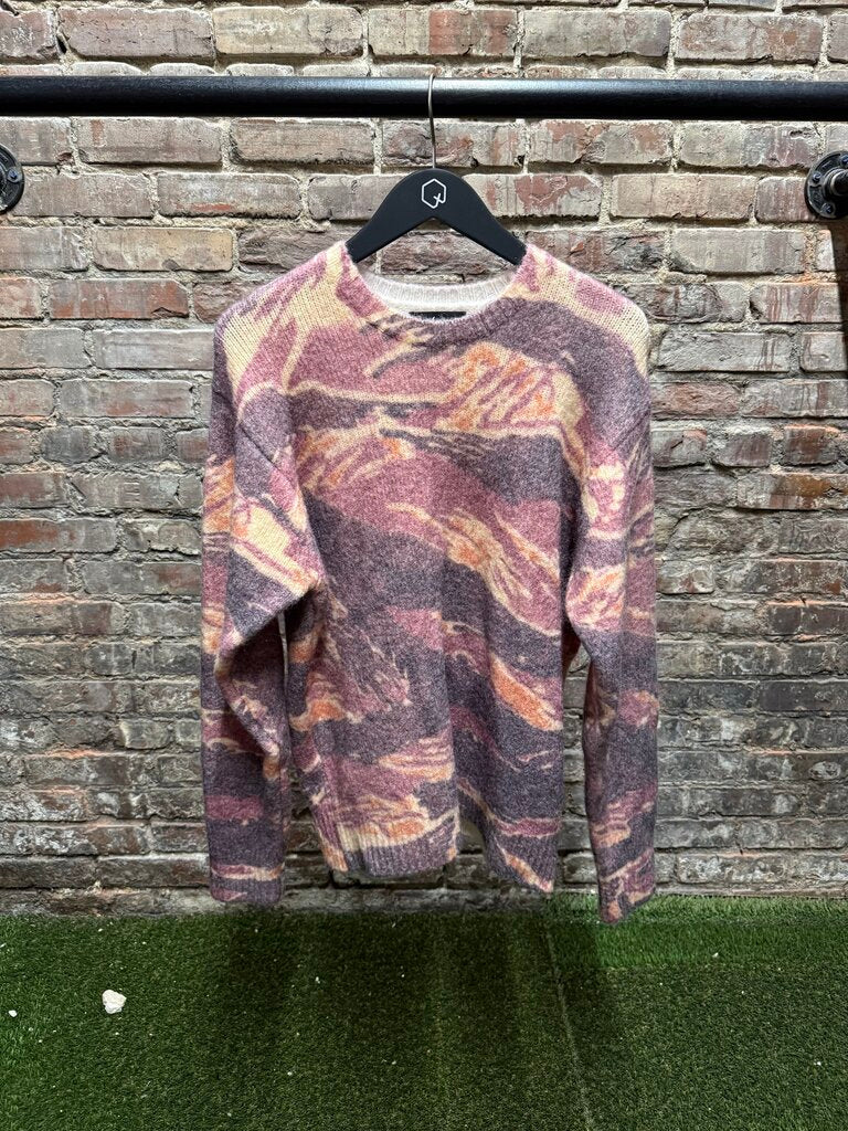 Stussy FW22 Tigris Print Sweater Brown sz. S