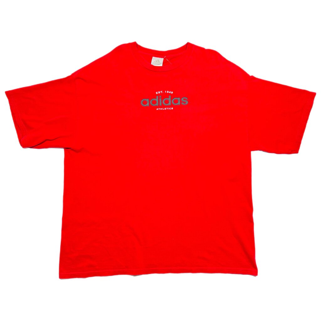 90s Adidas Athletics Tee Red Sz. XXL