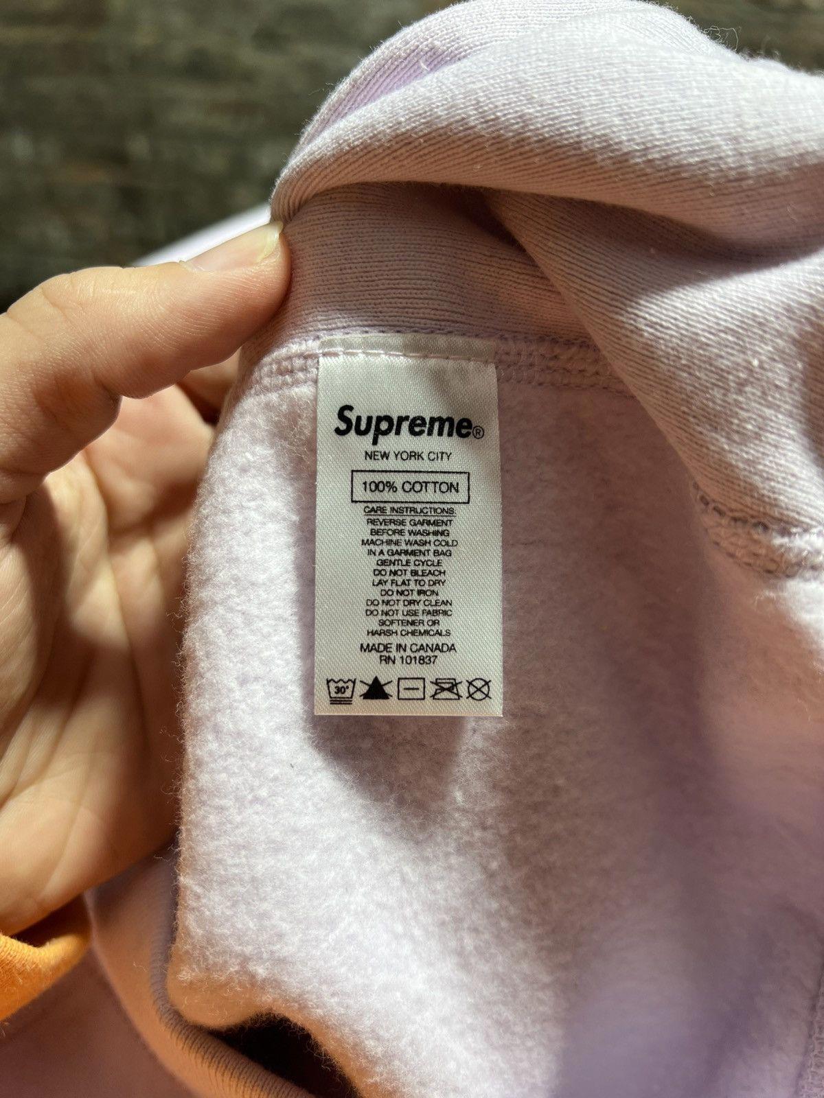 Supreme Lavender Leather S Logo Hoodie Sz. XL