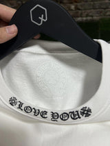 Chrome Hearts Neck Script White Crewneck Sz. M