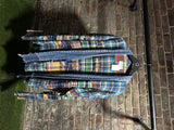 Greg Lauren Plaid Print Patchwork Cardigan