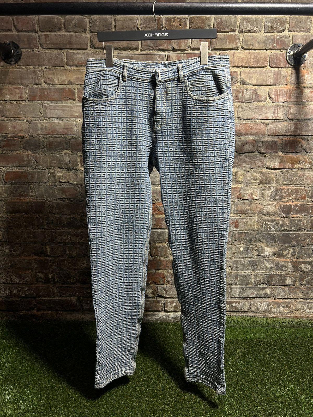 Givenchy 4G Jacquard Denim Jeans Sz. 33