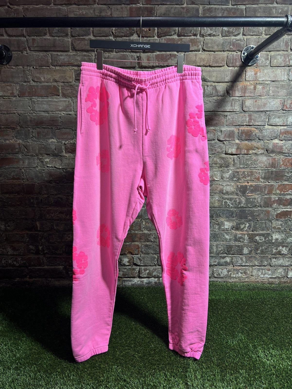Denim Tears Pink Cotton Wreath Sweatpants Sz. XL
