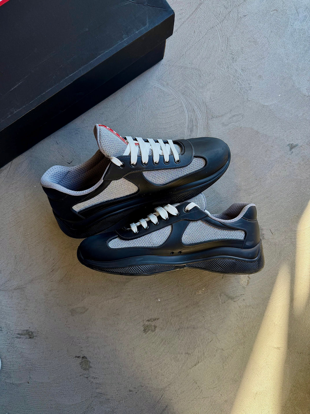 Prada America’s Cup Rubber Sneaker Black Sz. 42