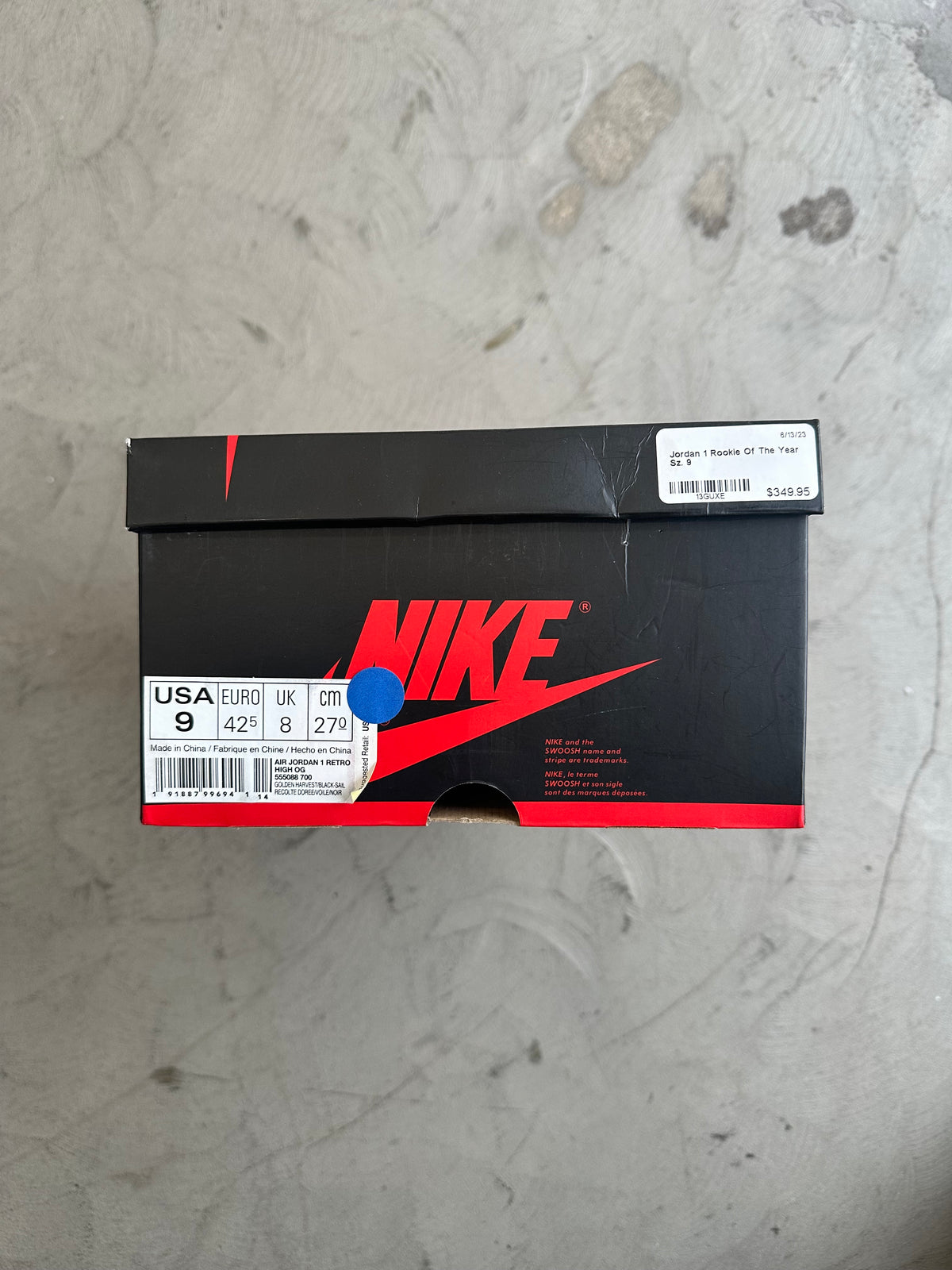 Jordan 1 Rookie of the Year Sz. 9