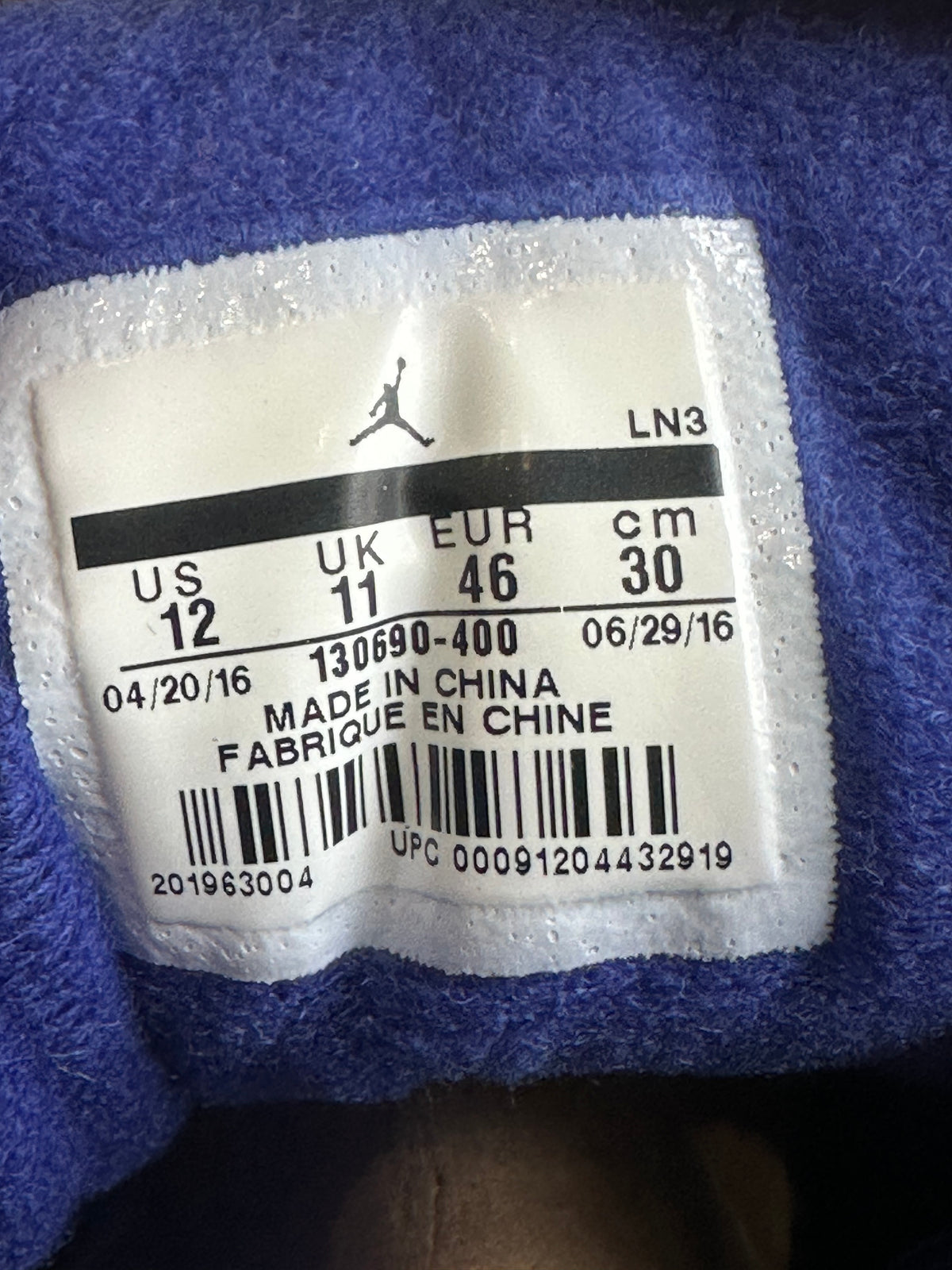 Jordan 12 Deep Blue Sz.12