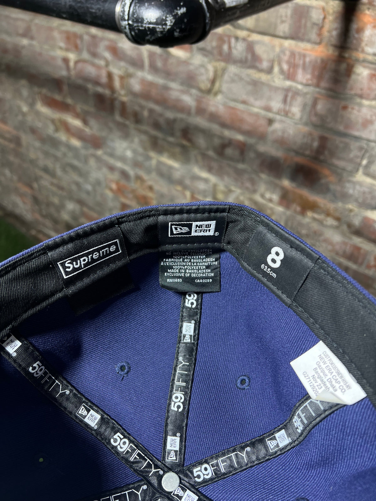 Supreme Gold Cross S Logo Fitted Sz. 8