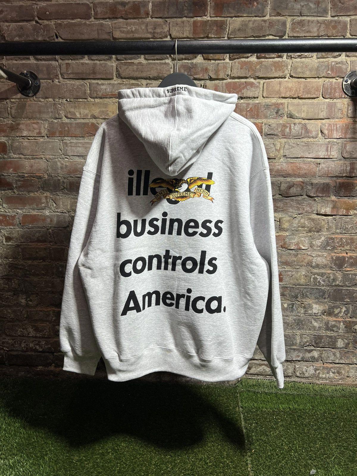 Supreme Antihero Hoodie Grey Sz. XL