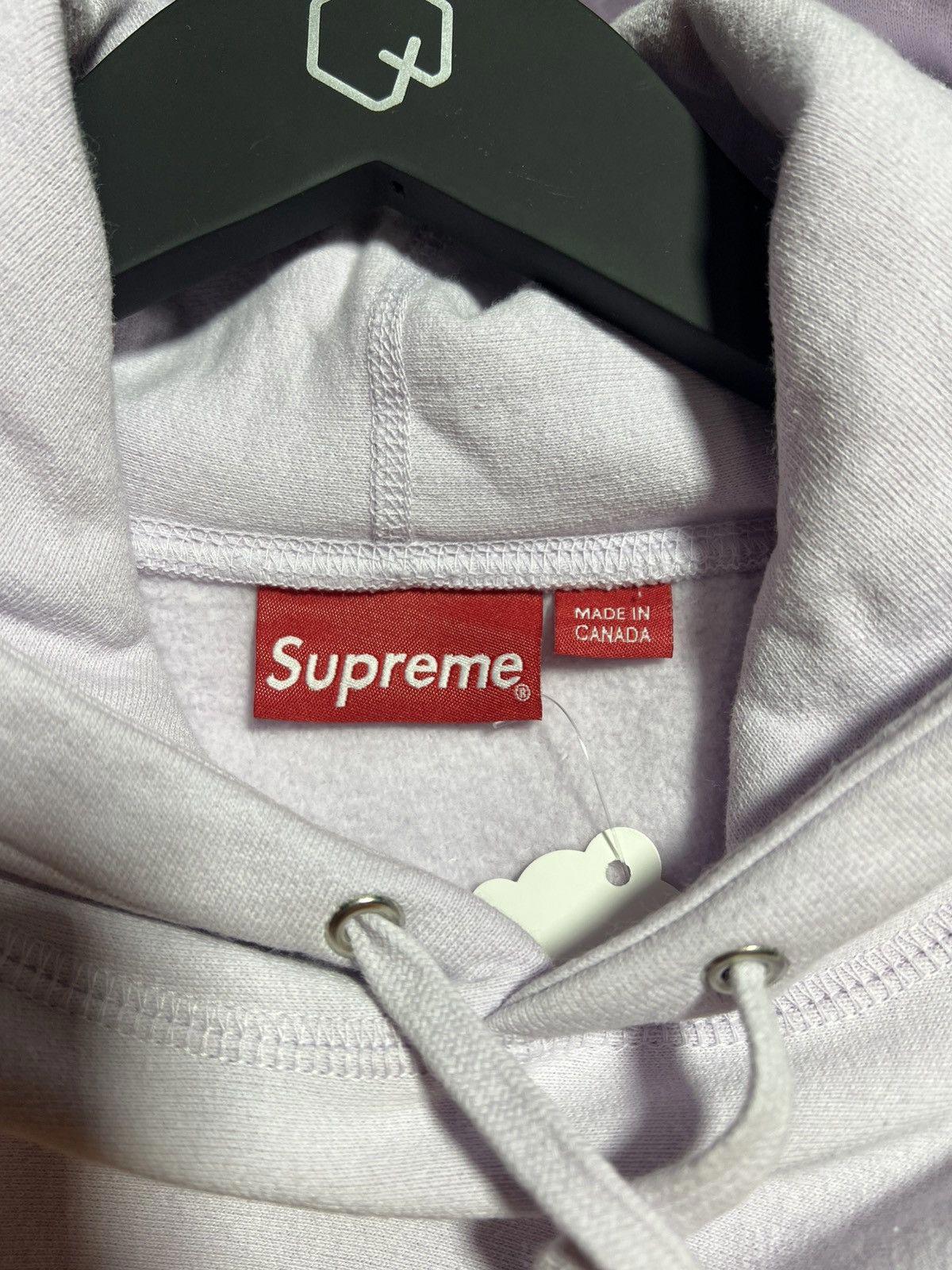 Supreme Lavender Leather S Logo Hoodie Sz. XL