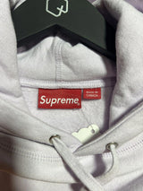 Supreme Lavender Leather S Logo Hoodie Sz. XL