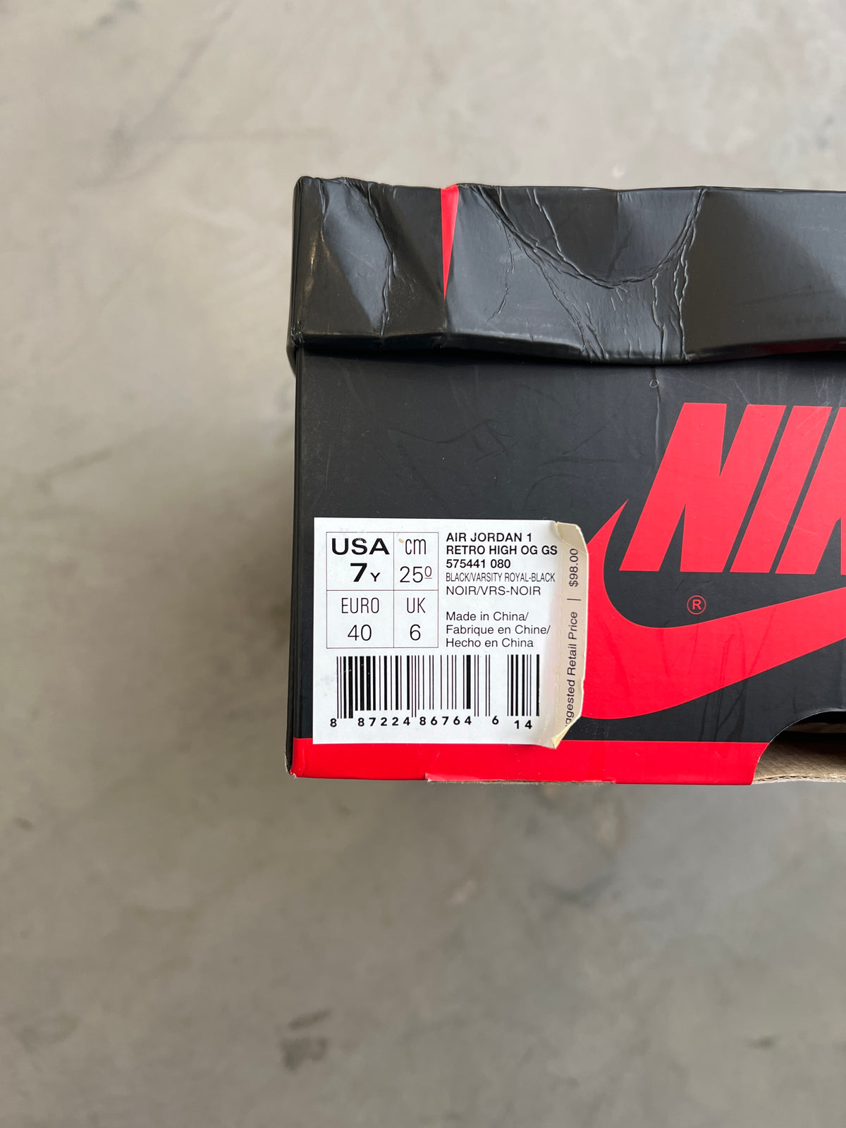 Jordan 1 Royal Sz. 7Y