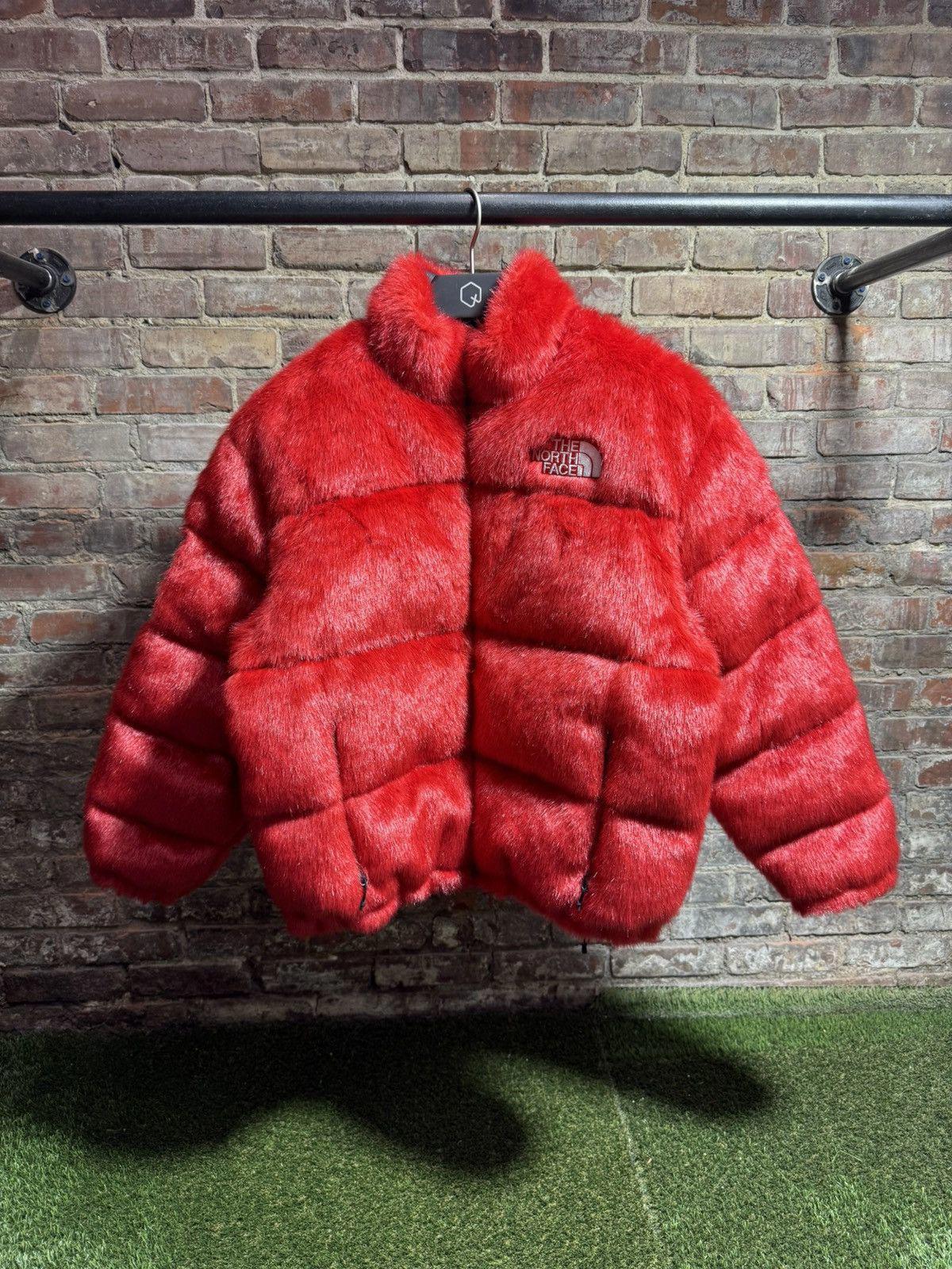 Supreme x TNF Red Mohair Puffer Jacket Sz. L