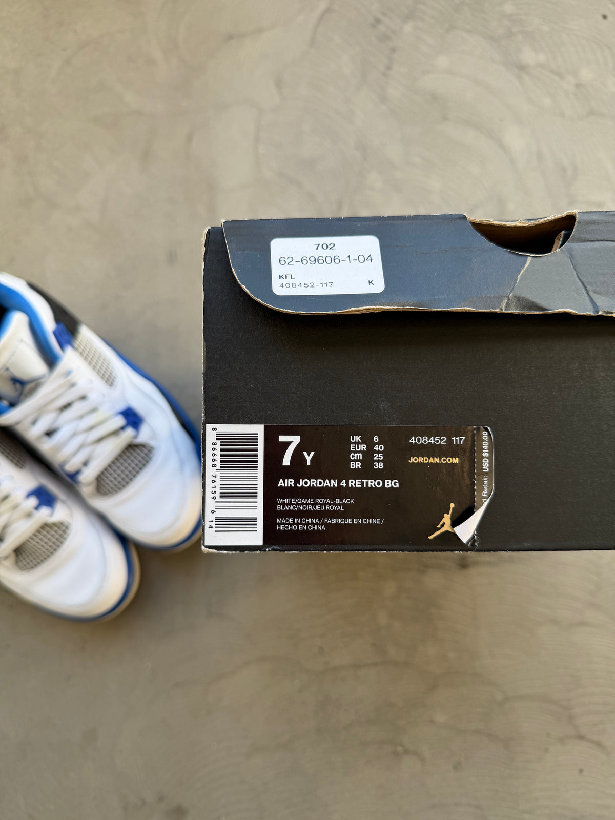 Jordan 4 Motorsport Sz. 7Y