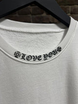 Chrome Hearts Neck Script White Crewneck Sz. M