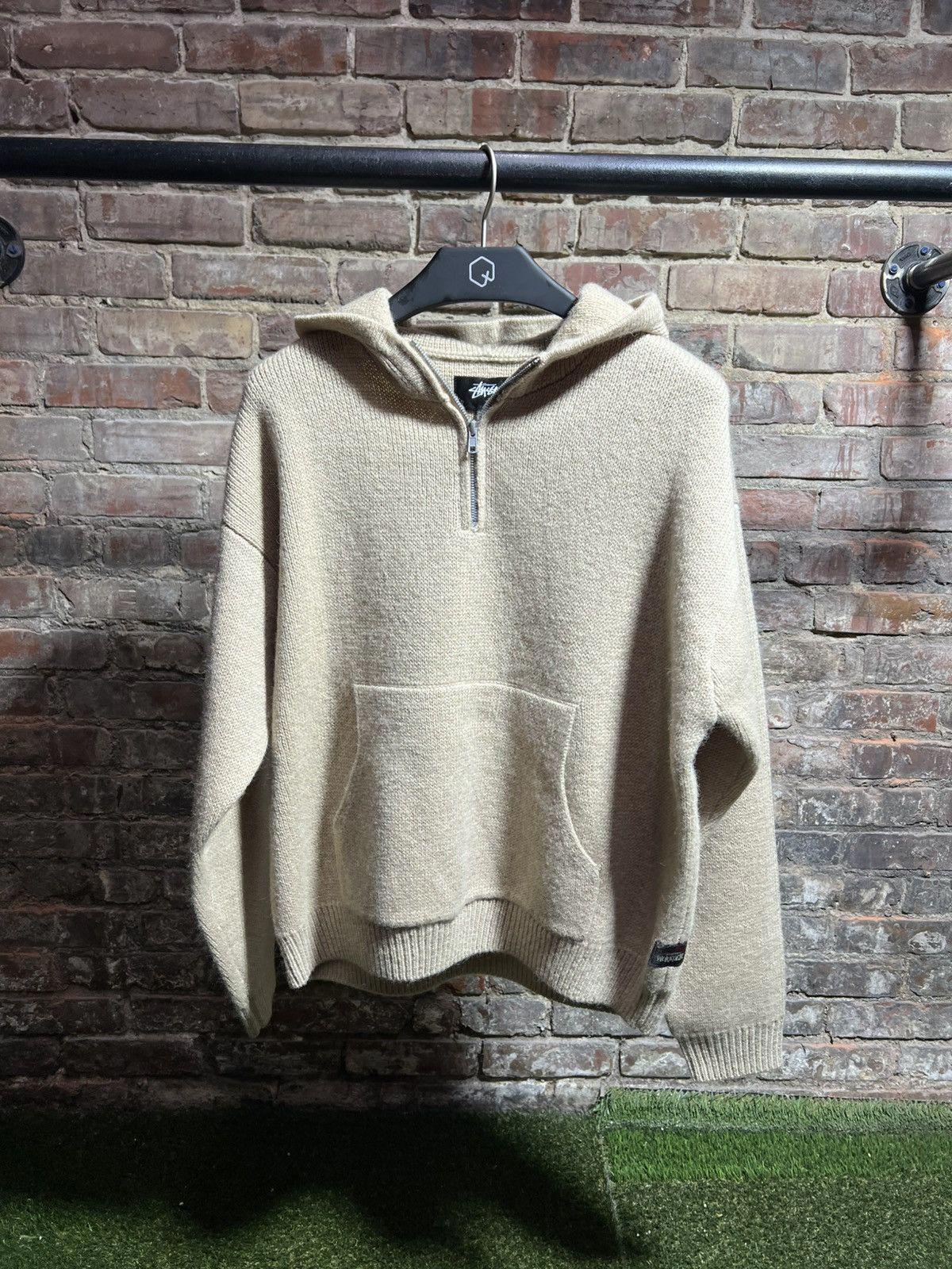 Stussy Knitted Quarter-Zip Hoodie Sz. M