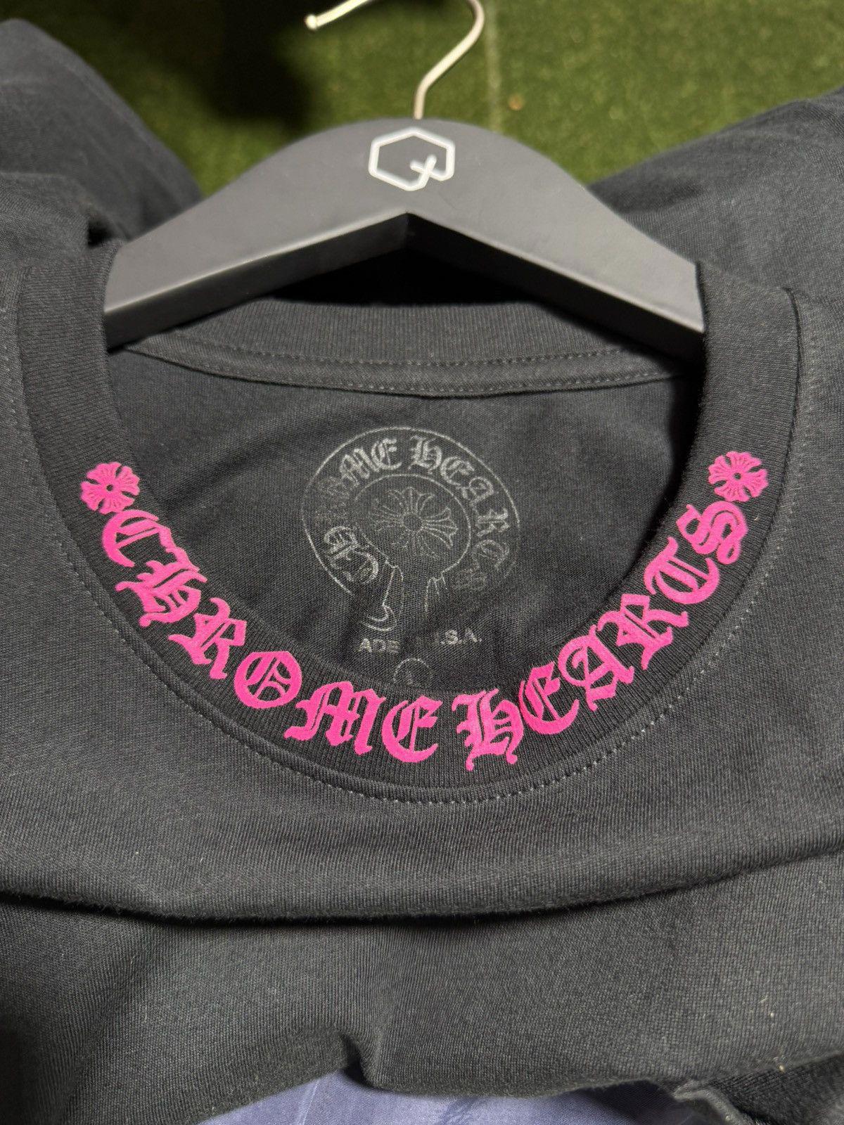 Chrome Hearts Black/Pink Neck Logo L/S Sz. L