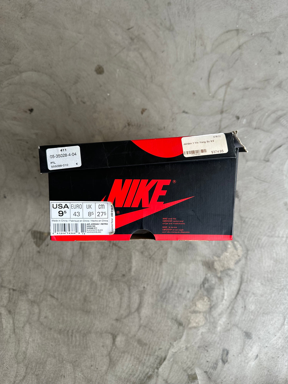 Jordan 1 Yin Yang Sz. 9.5