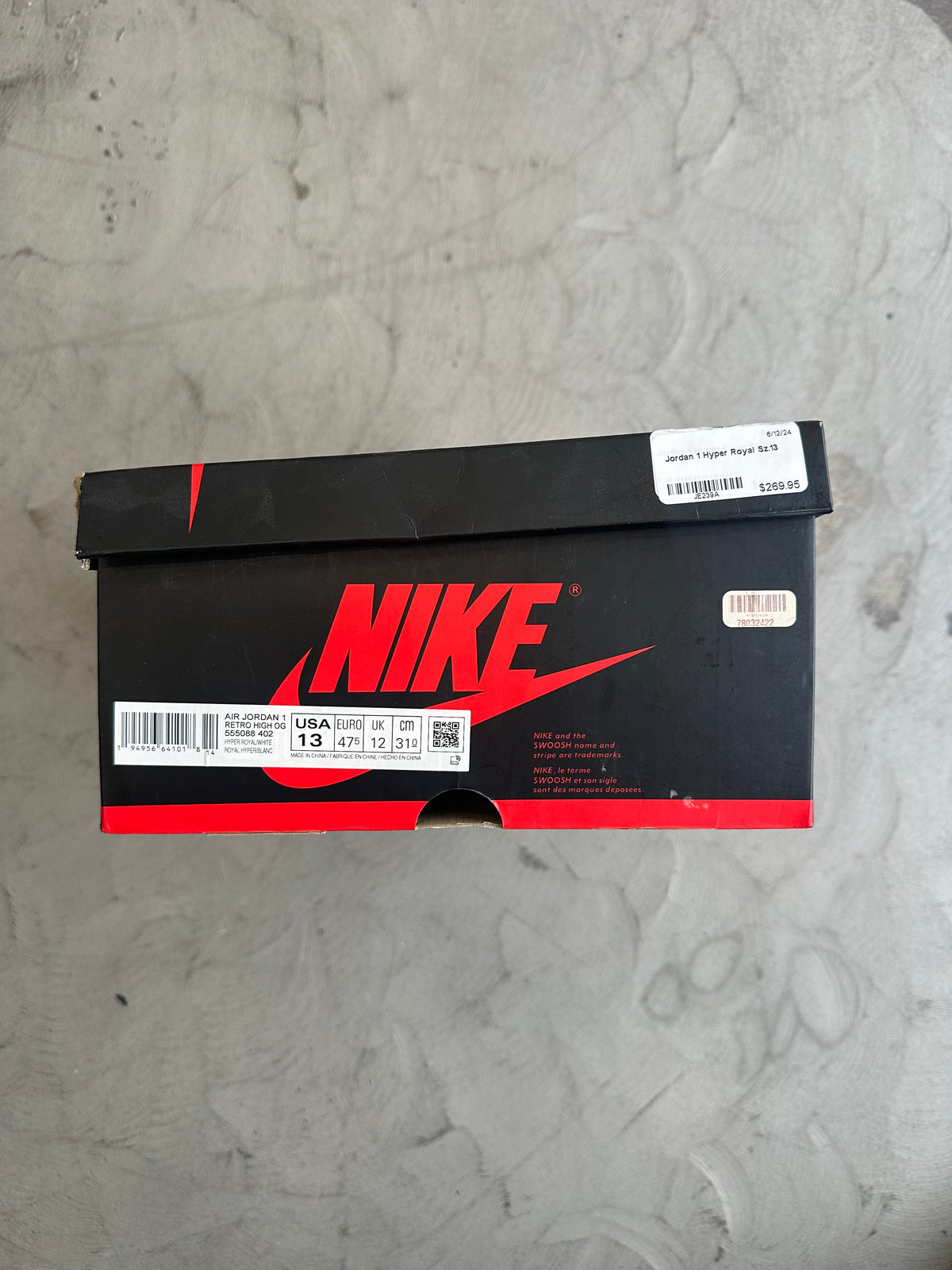 Jordan 1 Hyper Royal Sz. 13