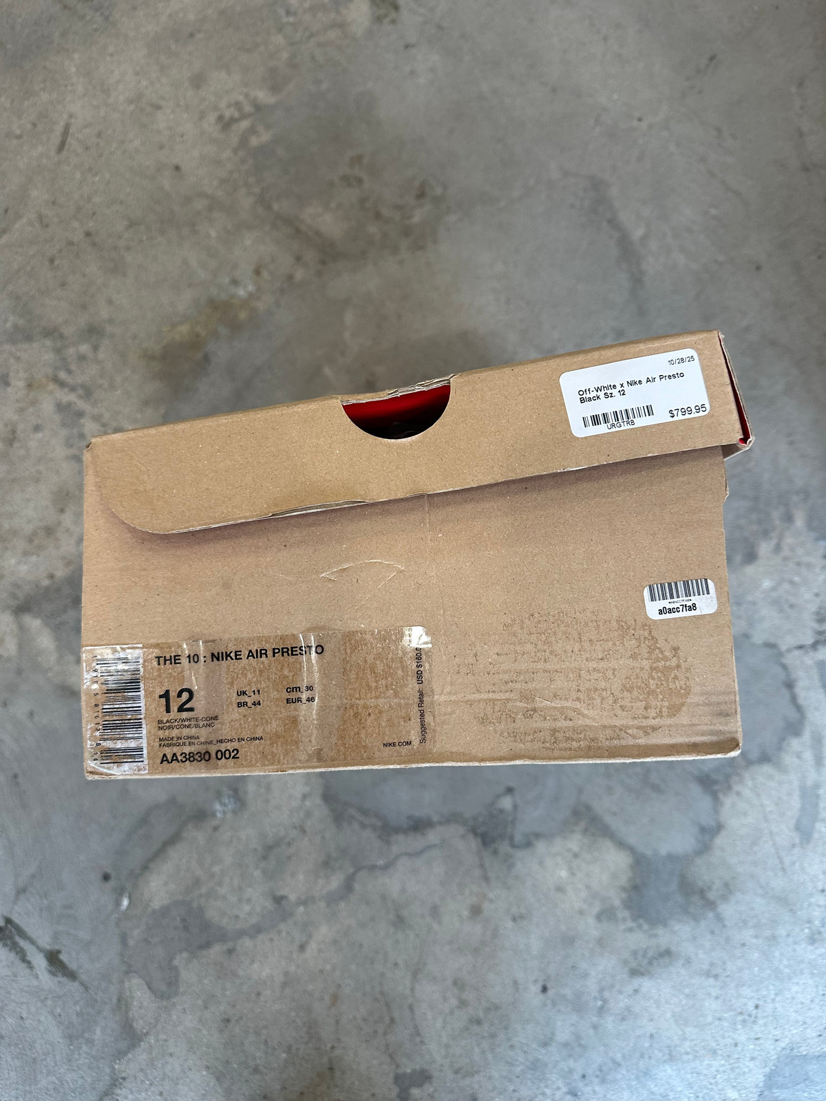 Off-White x Nike Air Presto Black Sz. 12