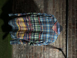 Greg Lauren Plaid Print Patchwork Cardigan